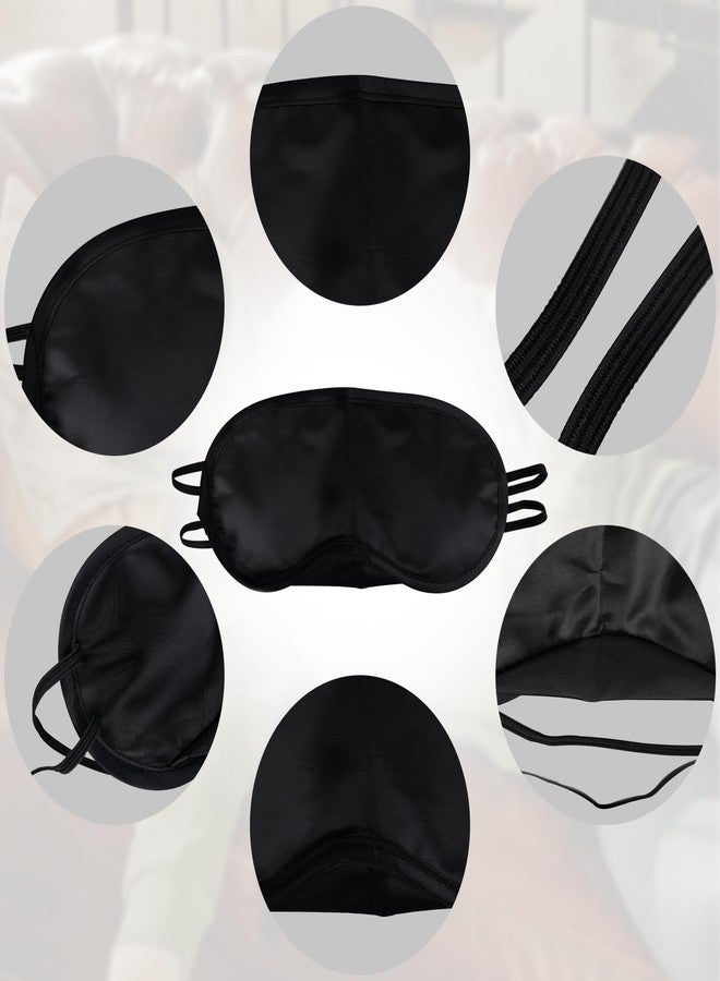 SimautHawk 8 Pcs Blindfold, Black Eye Mask, Eye Masks for Sleep, Nose Pad and Adjustable Strap Blindfold, Game Sleeping for Everyone Travel Nap Sleeping - Image 3